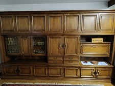 Schrankwand Wohnzimmer Eiche Rustikal 