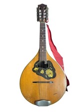 alte Mandoline mit schönem holz und Band