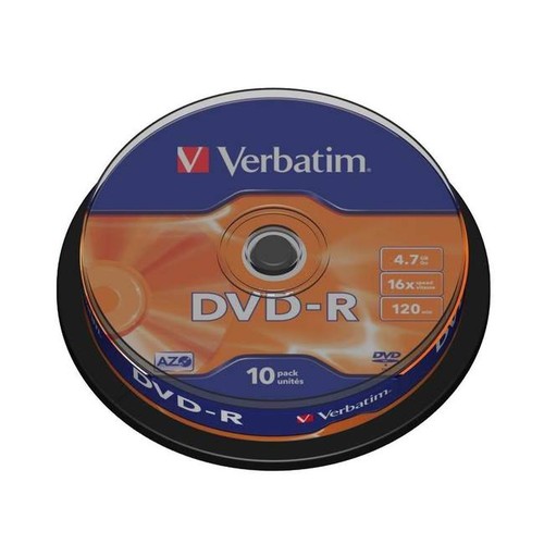 Verbatim 16x dvd 7gb 10 - dvd-r,