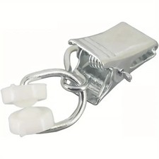 10 - 50 Gardinenröllchen mit Metall-Klammer für T-Schiene T-Laufrollen Rollringe