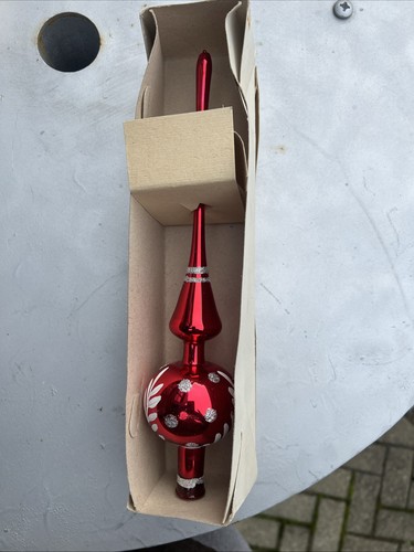 Weihnachtsbaumspitze rot mit - rot,