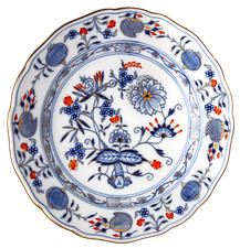 Meissen Speiseteller buntes Zwiebelmuster Neuer Ausschnitt 00475 1. Wahl 25cm