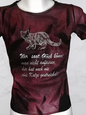 T-Shirt Tiermotiv, Katze Damen