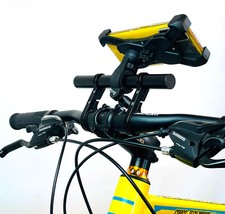 Schwarz Fahrrad Lenker Halterung MTB Fahrrad Erweiterung für Lampe, Tacho 20 cm