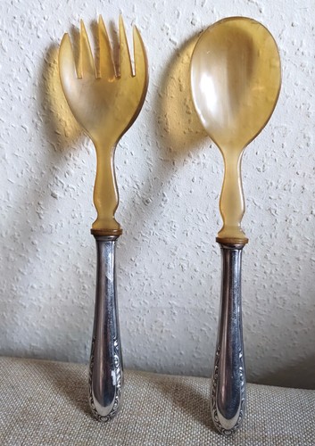 Salatbesteck teilig horn - salatbesteck, 2-teilig