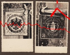 2 x Photos  Fahne des  Kürassier Regts Schlesisches Nr.1  Breslau
