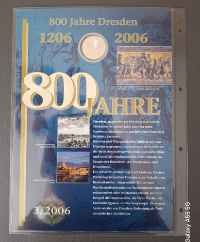 Brd numisblatt 2006 - 3/2006, 800