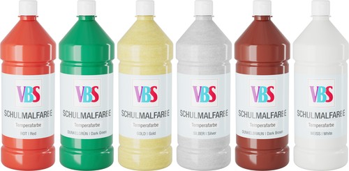 Vbs schulmalfarbe set - schulmalfarbe, 6x1000