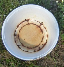 alte Emailschüssel Schüssel Email Wanne 🎇 weiß rund PFLANZSCHALE DM ca 40 cm