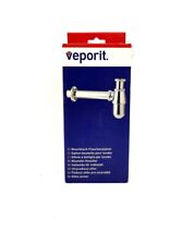 Veporit Flaschen Siphon Waschtischsiphon Abfluss Verchromt NEU