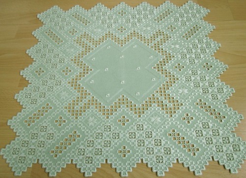 Hardanger mitteldecke 60x60cm - mitteldecke, 60x60cm-