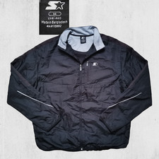 Vintage Starter Windbreaker M Schwarz reflektierend Mesh Techwear Y2K Jacket