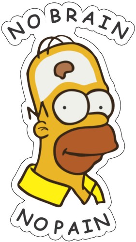Homer simpson sticker simpsons - homer,