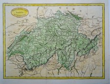 Antike Karte der Schweiz von