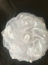 Schleife  weißHaarschmuck Kommunion Hochzeit ukrainische Handarbeit