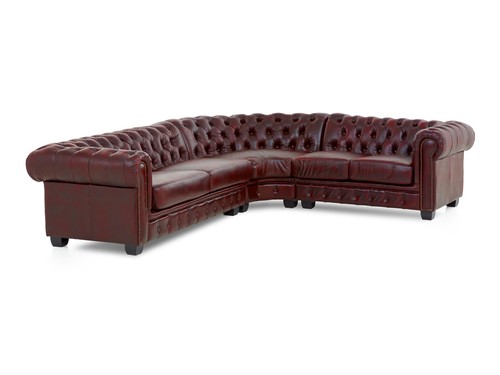 Ecksofa chesterfield echtleder - ecksofa,