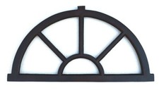 Antik Halbrund Aluminium Stallfenster Scheunenfenster Eisenfenster 65x34 cm W4RU