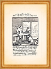 Der Drechsler Handwerker Drehbank Holz Kupferstich Christoph Weigel Berufe 038