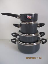 SILIT TOPFSET 4-TEILIG STIELKASSEROLLE FLEISCHTOPF BRATENTOEPFE PIEDRA ANTHRAZIT