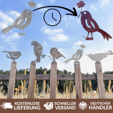 Nr5- 5x Rostige Vögel Deko