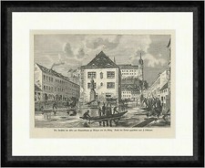 Die Hochflut an der Elbe am Gewandhaus zu Meißen F. Schreyer Faksimile_E 13634