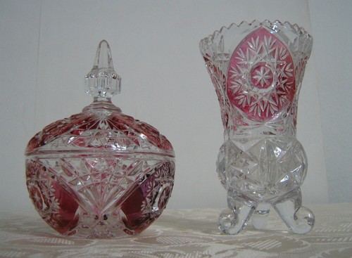 Blei kristall set - set, vase