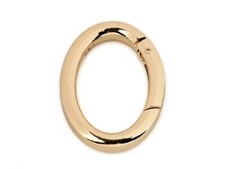 12)  Karabiner Ring oval 28 x 38 mm silber gold schwarz messing Tasche Leine
