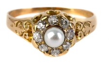 antique 750 gold old cut