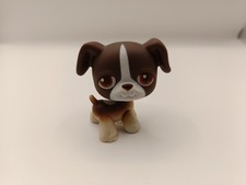 Hasbro LPS Littlest Pet Shop Boxer Dog Brown #287 Brown Eyes Authentic Free P&P