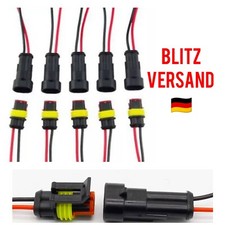5 Paar KFZ Stecker Steckverbindung Steckverbinder 2 Polig Wasserdicht Kabel Lkw