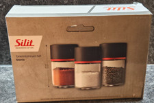 Silit Storio Gewürzstreuer Set 3-tlg Pfefferstreuer Salzstreuer Kräuterstreuer