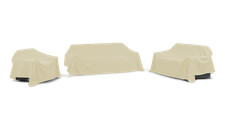 Natur Rohgewebe Sofaüberwurf