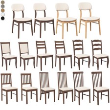 1/2er Set Esszimmerstühle mit Kissen Massivholz Stuhl Küchenstuhl Beistellstuhl