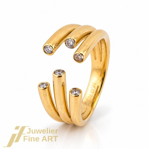 Ring mit brillanten ges ca - 6, ges.