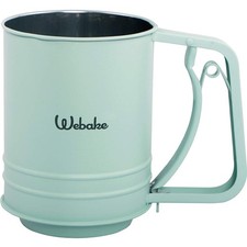 Mehlsieb Edelstahl Grün Küchensieb Puderzuckersieb Backzubehör