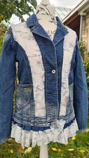 Jeansjacke  - Spitzenjacke - Größe M - by tinkertime