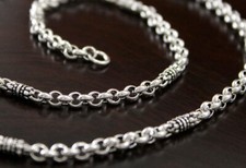 T08 Damen Herren Erbsenkette rund 4,5 mm mit Zylinder Sterling Silber 925 