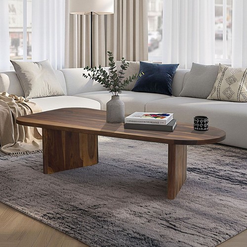 Couchtisch oval aus sheesham - oval,
