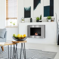 HOMCOM Ethanol-Kamin Bio-Ethanol-Brenner 0,9 L 3 Std. Brenndauer Edelstahl