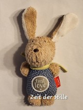 SIGIKID Hund FIPS First Love Greifling Rassel 14 cm braun blau Frottee  