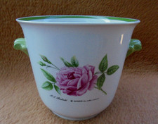 Hutschenreuther großer Übertopf - Rosendekor / Achtziger - DM: 17,5 cm