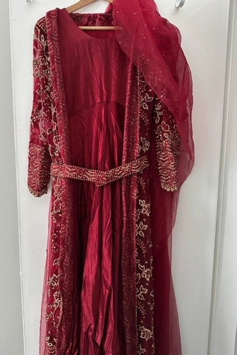 Kleid weinrot rot