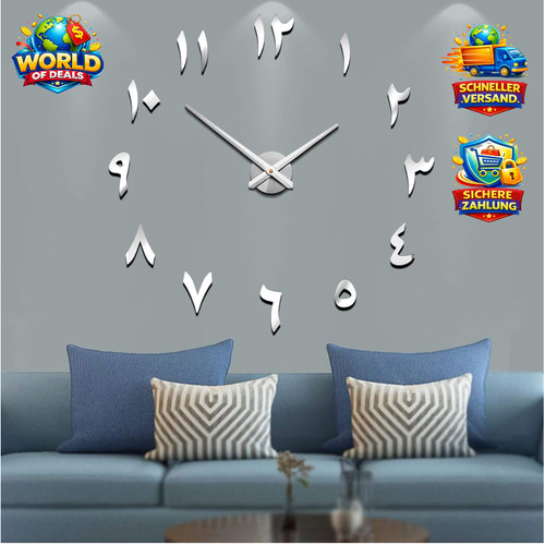 Wanduhr große rahmenlose - große, 3d