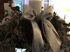 4 silberfarbene Schleifen-Bänder,Tisch-und Stuhl-Deko-Kommunion-Hochzeit-Geburts