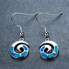 E08 ohrringe spirale kreis - ohrringe,