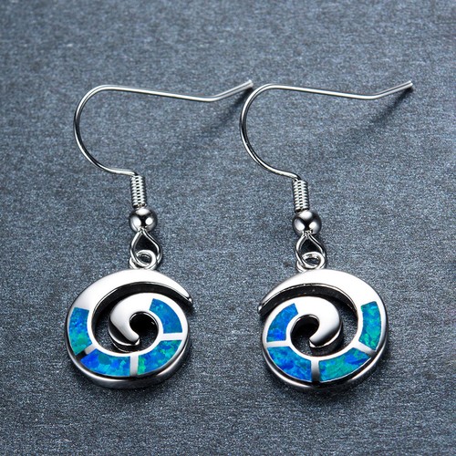 E08 ohrringe spirale kreis - ohrringe,