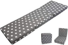 Klappmatratze Salsa 190 x 65 cm grau mit weißen Sternen Faltmatratze Gästebett