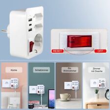 USB Steckdosenleiste Mehrfachsteckdose Steckdose Euro Mehrfachstecker 2/3/4 fach