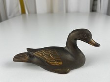 Messing Figur  Ente 15 x 7 cm