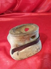 Antikes Osterlamm Keramik Nr.11 Backform Glasiert Metall Halterung (5124)